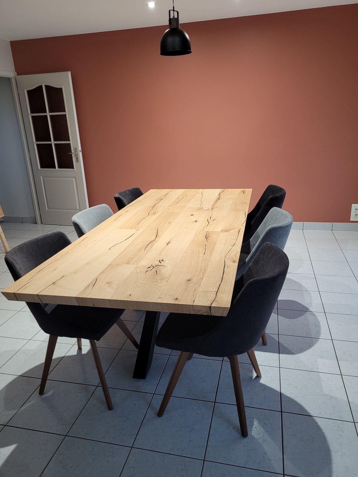 TABLE RECT VERY TABLES + CHAISE ALBERTA PIED BOIS STEJAR