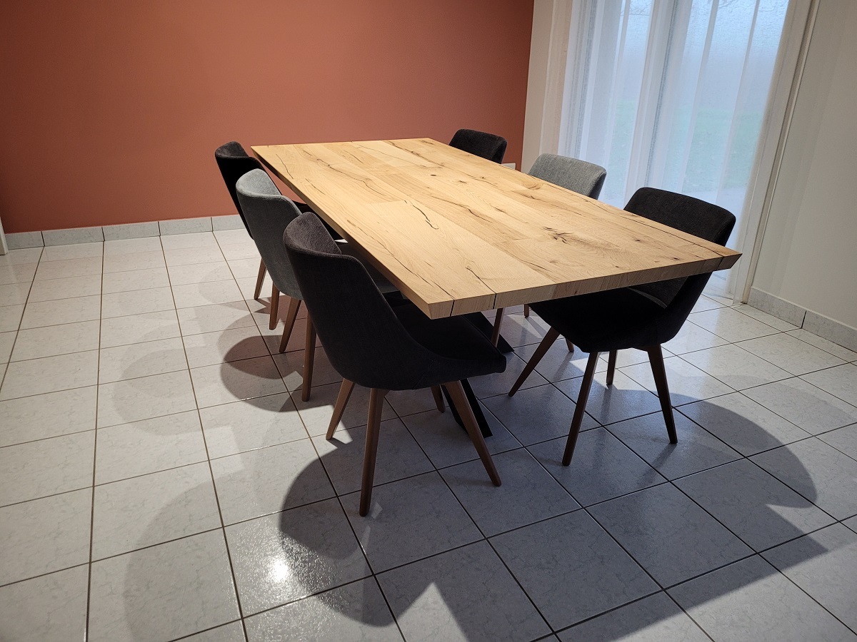 TABLE RECT VERY TABLES + CHAISE ALBERTA PIED BOIS STEJAR 2